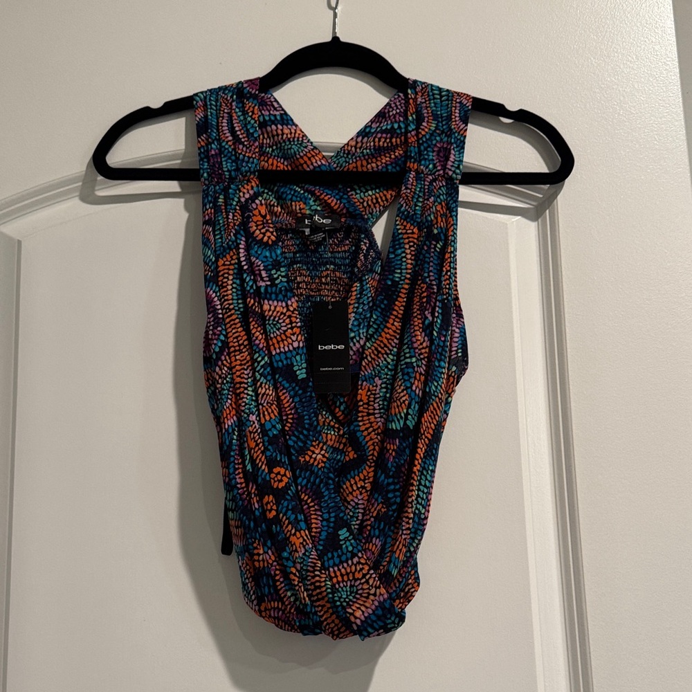 Bebe Colorful Mosaic Tank Top